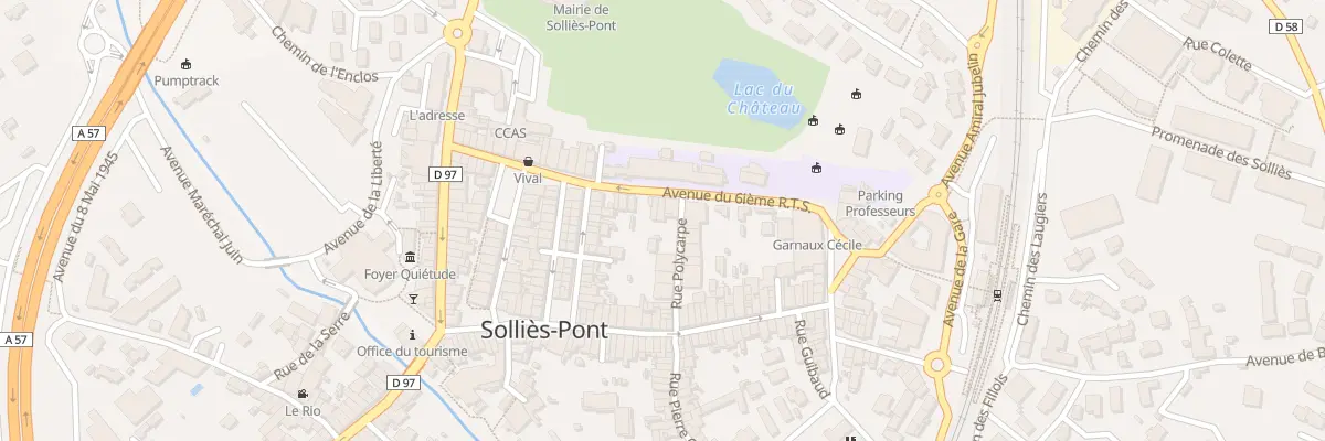 Plan du 20 Av du 6ème RTS à Solliès-Pont