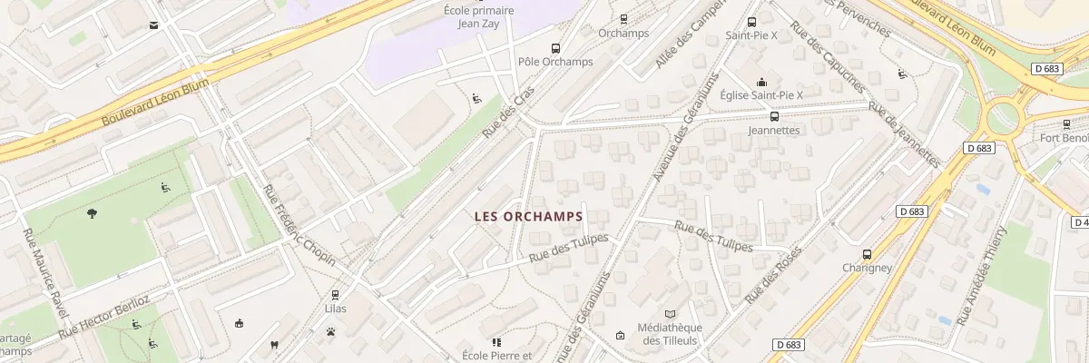 Plan du 3 Rue des Paquerettes à Besançon