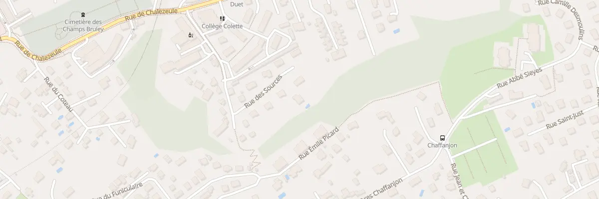 Plan du 5E Rue des Sources à Besançon