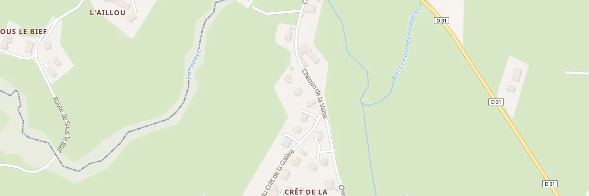 Plan du 275 Che de la Veise à Gruffy
