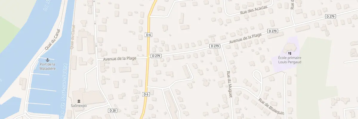 Plan du 15 Av de la Plage à Port-sur-Saône