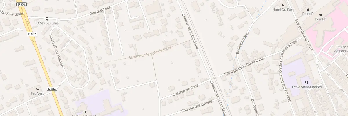 Plan du 601 Che de la Corderie à Pont-à-Mousson