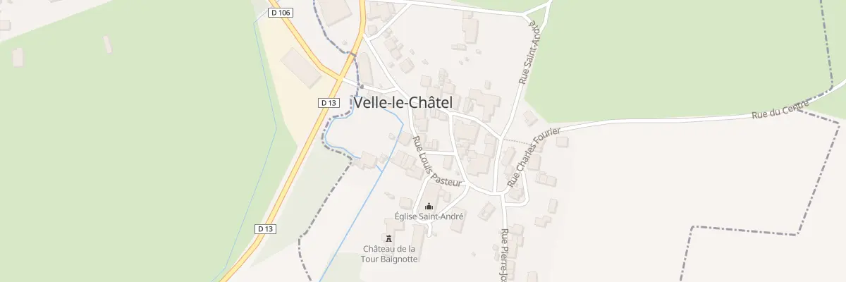 Plan du 2 Rue Louis Pasteur à Velle-le-Châtel
