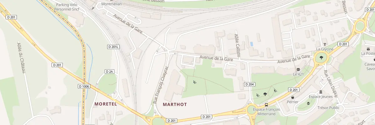 Plan du 2 Av de la Gare à Montmélian