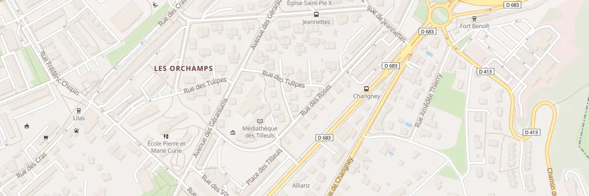 Plan du 2 Rue des Violettes à Besançon