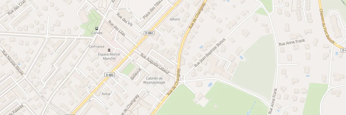 Plan du 25 Rue de Charigney à Besançon