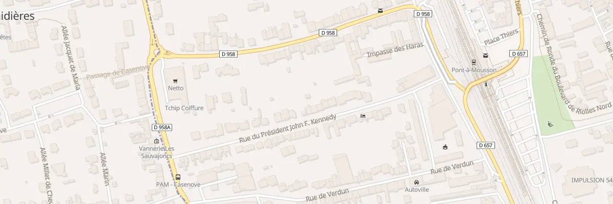 Plan du 18 Rue du Pdt J F Kennedy à Pont-à-Mousson