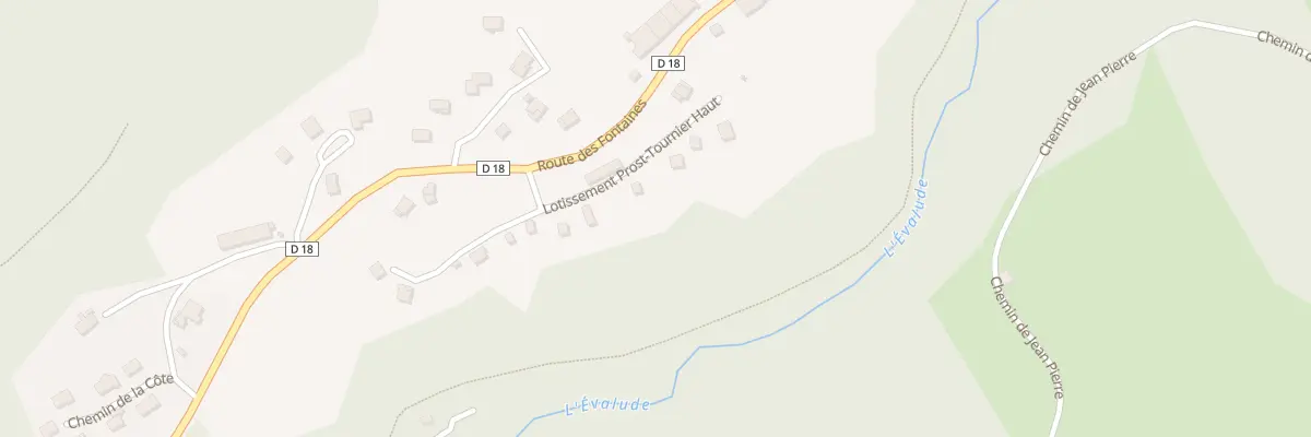 Plan du 70 Lot Prost Tournier Haut à Bellefontaine