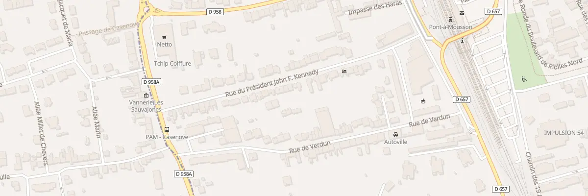 Plan du 25 Rue du Pdt J F Kennedy à Pont-à-Mousson