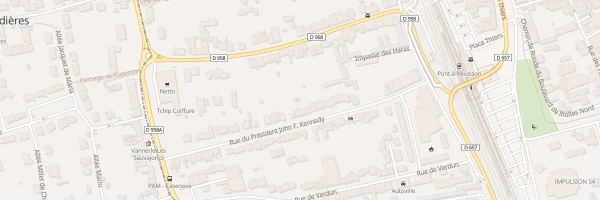Plan du 16 Rue du Pdt J F Kennedy à Pont-à-Mousson