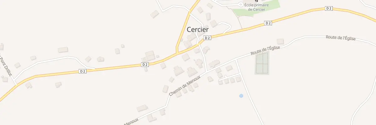 Plan du 24 Rte de l’Eglise à Cercier
