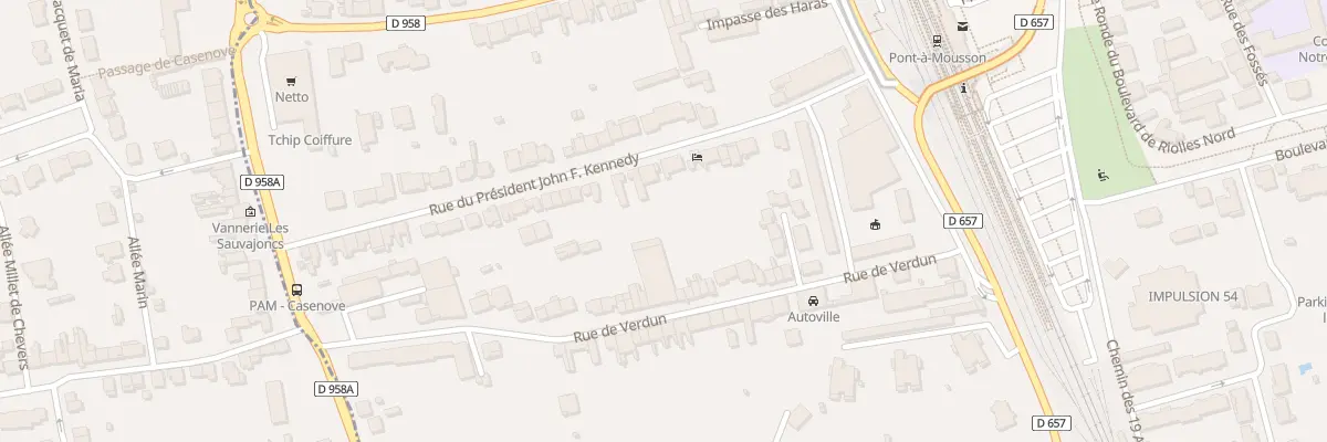 Plan du 17 Rue du Pdt J F Kennedy à Pont-à-Mousson