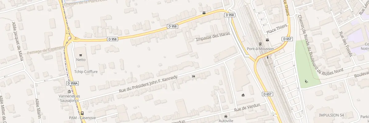 Plan du 8 Rue du Pdt J F Kennedy à Pont-à-Mousson