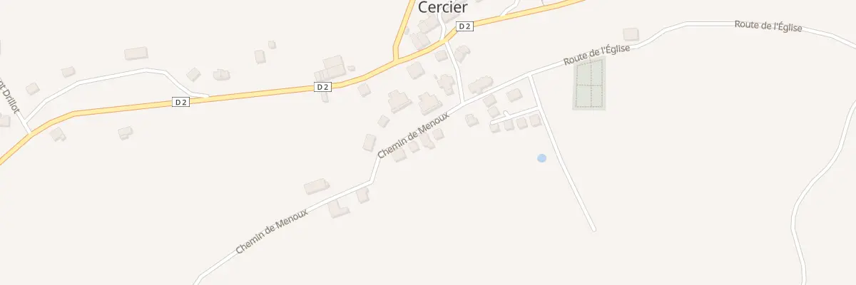 Plan du 33 Che de Menoux à Cercier