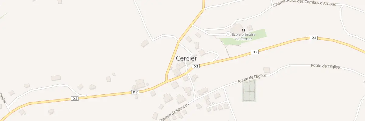 Plan de Cercier à Cercier