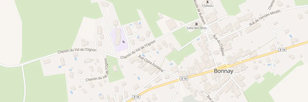 Plan du 9 Che du Val de l’Ognon à Bonnay