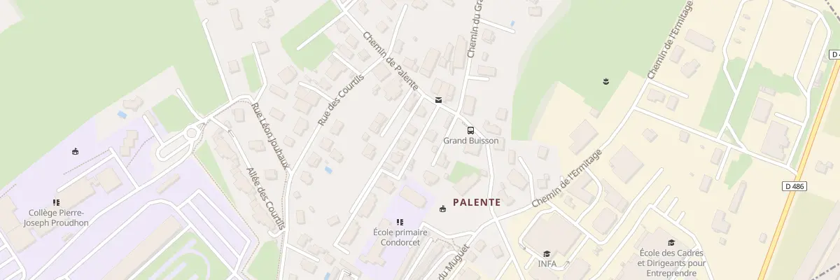 Plan du 23E Che de Palente à Besançon