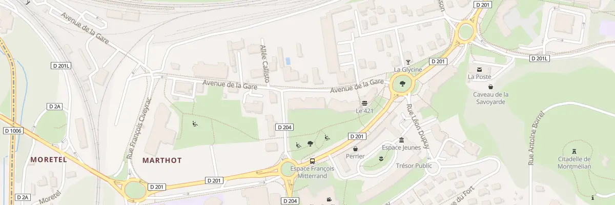 Plan du 16 Av de la Gare à Montmélian