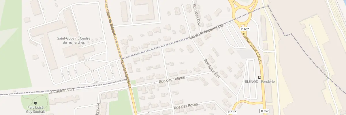 Plan du 107 Rue du Pdt Coty à Blénod-lès-Pont-à-Mousson