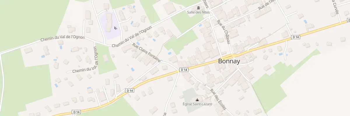 Plan du 2 Rue de la Claire Fontaine à Bonnay