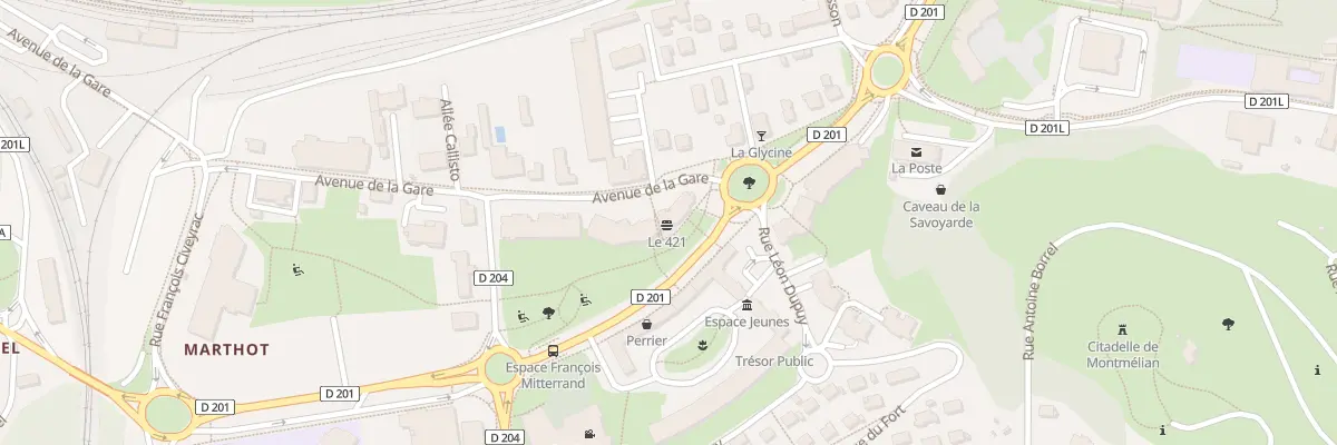 Plan du 20 Av de la Gare à Montmélian