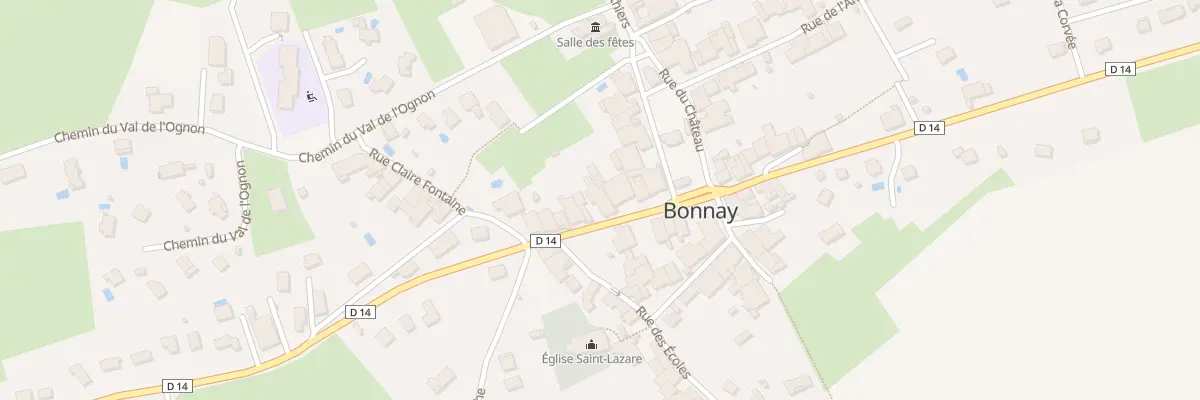 Plan du 33 Rte de la Vallée à Bonnay