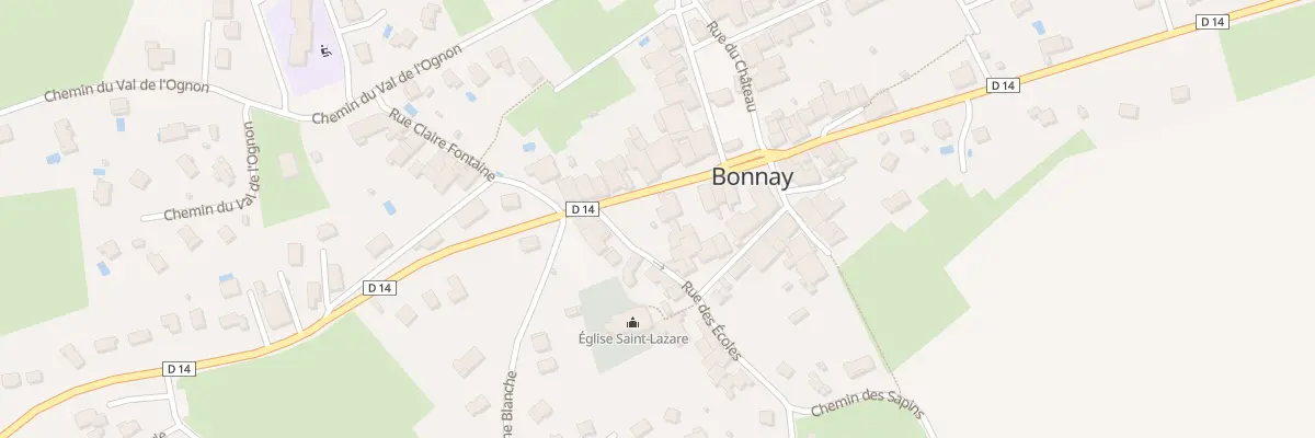 Plan du 16 Rte de la Vallée à Bonnay