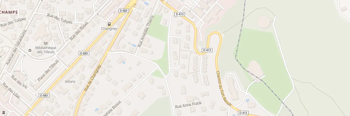 Plan du 64E Rue Anne Frank à Besançon