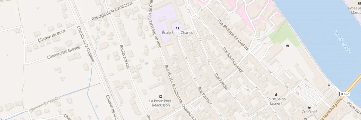 Plan du 85 Rue Pasteur à Pont-à-Mousson
