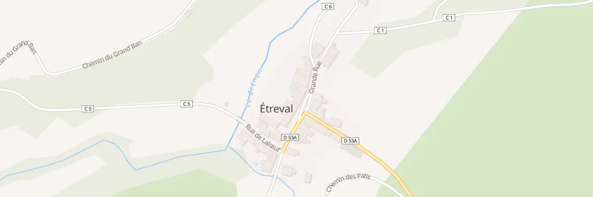 Plan du 9 Gr Grande Rue à Étreval