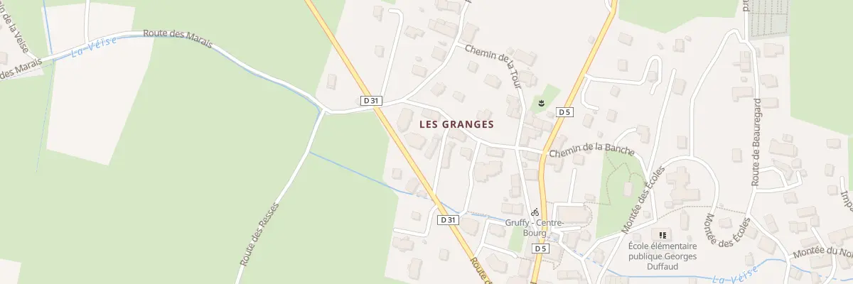 Plan du 5474 Les Granges à Gruffy