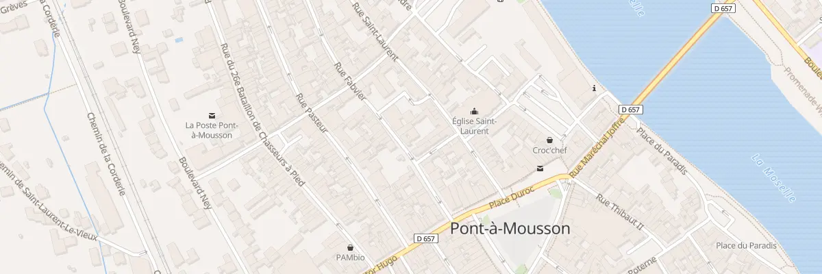 Plan du 22 Rue Fabvier à Pont-à-Mousson