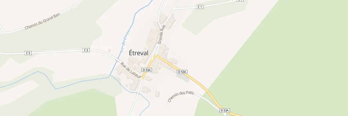 Plan du 1 Rue de l’Eglise à Étreval