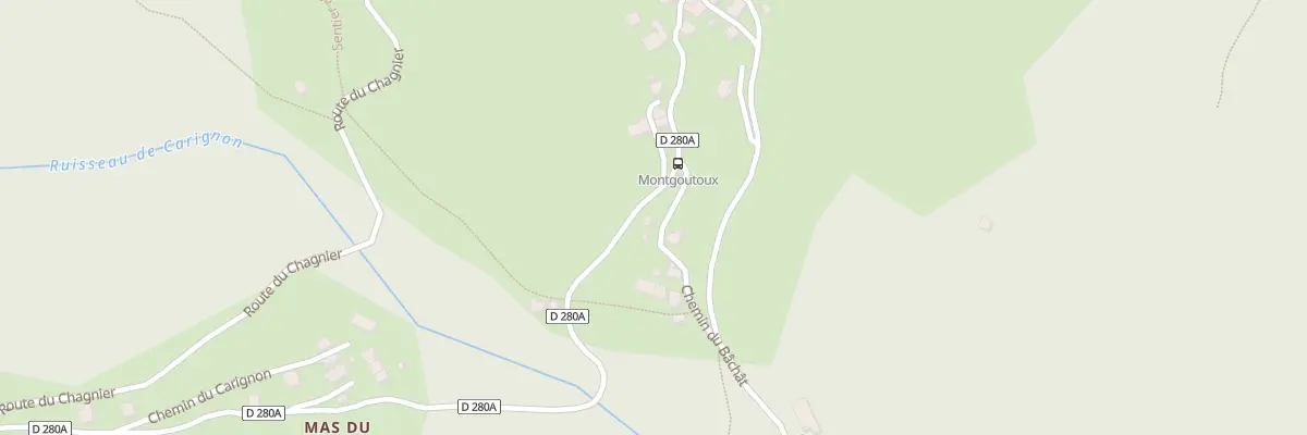 Plan du 2170 Rte de Montgoutoux à Crêts en Belledonne