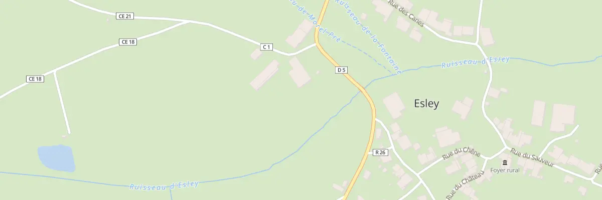 Plan du 61 Rte de Remoncourt à Esley