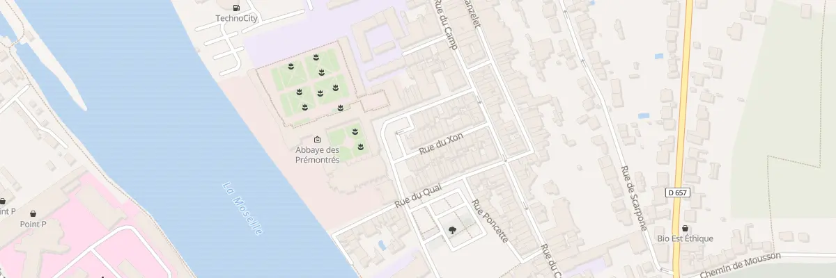Plan du 9 Rue du Xon à Pont-à-Mousson