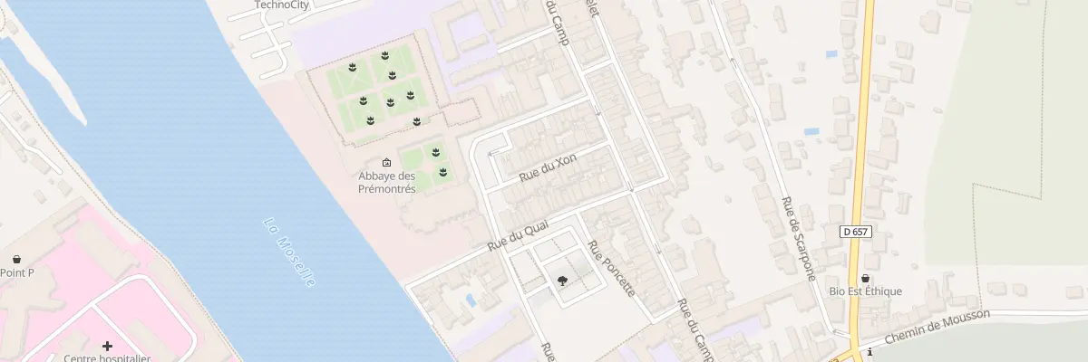 Plan du 14 Rue du Xon à Pont-à-Mousson