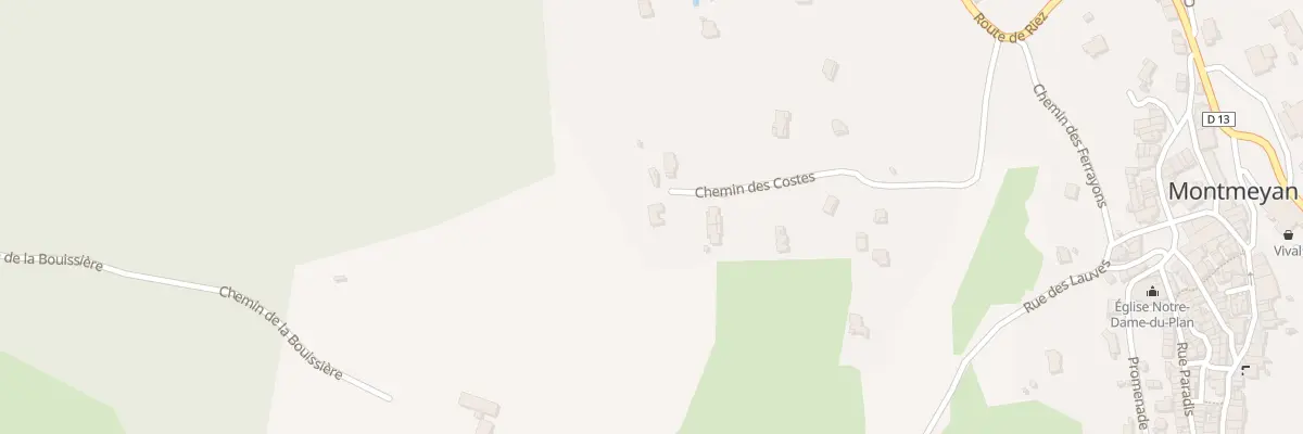 Plan du 5000F Les Costes à Montmeyan