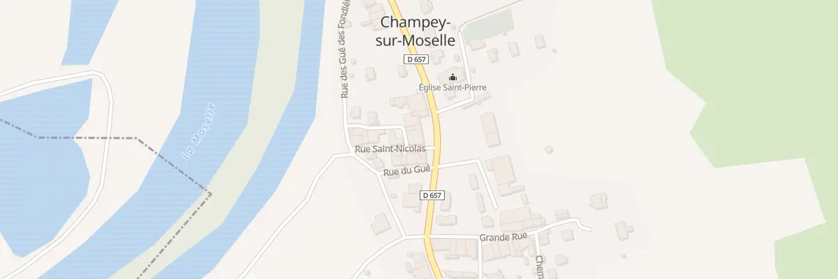 Plan du 36 Rte Departementale 657 à Champey-sur-Moselle