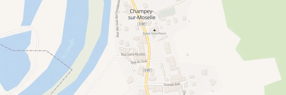 Plan du 34 Rte Departementale 657 à Champey-sur-Moselle