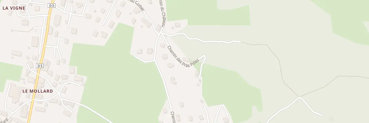 Plan du 101 Che des Prés Peles à Gruffy