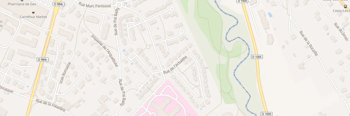 Plan du 55 Imp de l’Arbalète à Gex