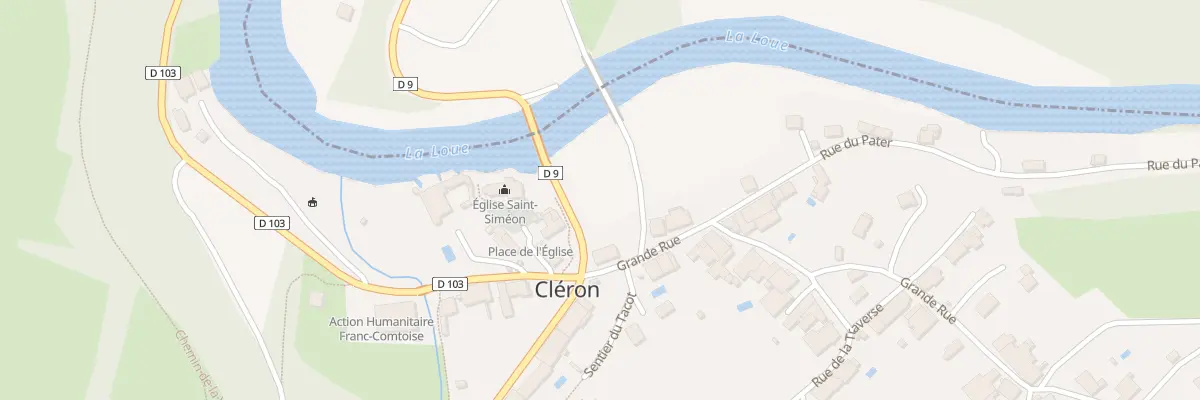 Plan du 1 Gr Grande Rue à Cléron