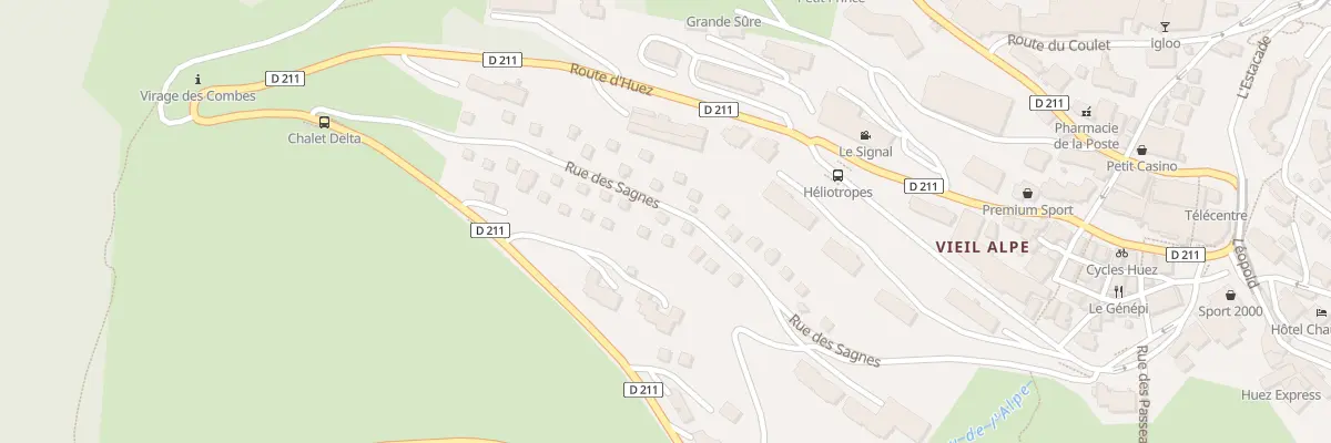 Plan du 12 Rue des Sagnes à Huez
