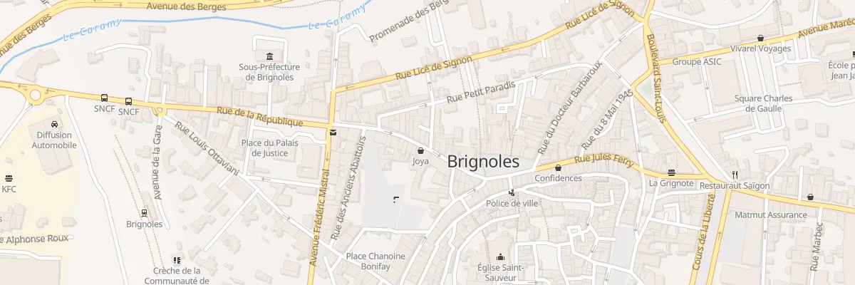 Plan du 16 Rue de la Republique à Brignoles