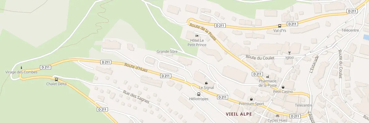 Plan du 977 Rte d’Huez à Huez
