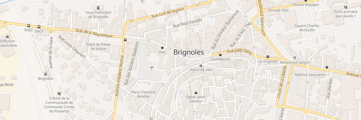 Plan du 1 Rue de la République à Brignoles
