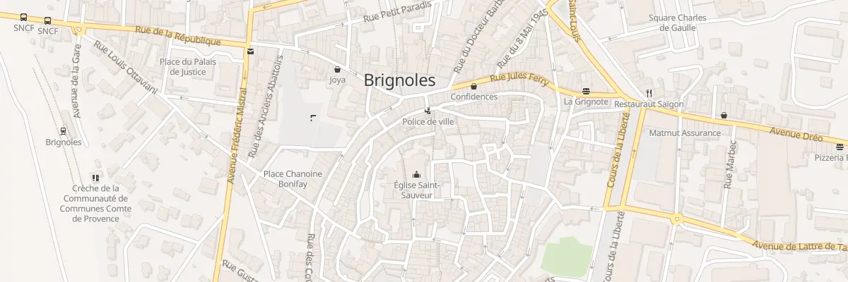 Plan du 1 Rue de la Glacière à Brignoles