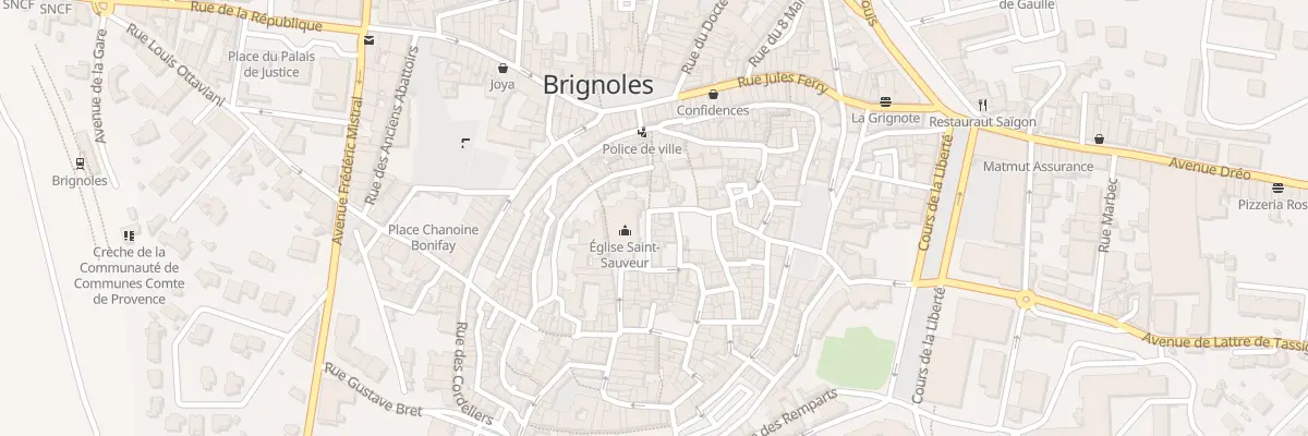Plan du 1 Pl de la Paroisse à Brignoles