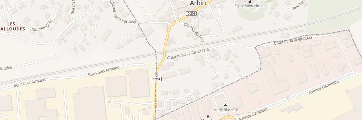 Plan du 44 Che de la Carronnière à Arbin